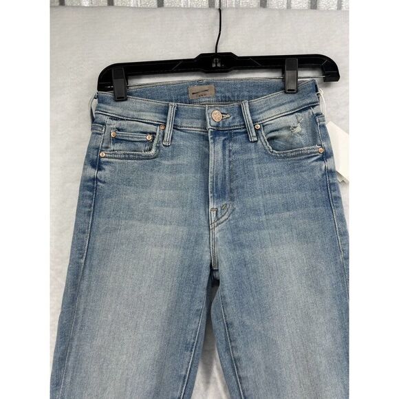 Mother The Outsider Ankle Crew Size 25 Poisoned Petals Mid Rise Cropped Jeans - Picture 3 of 9